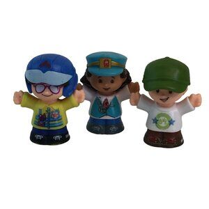 Fisher Price Little People Train Conductor Police Officer Boy‎ Figure Lot of 3